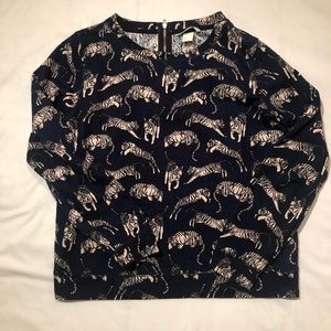 Tiger print pullover